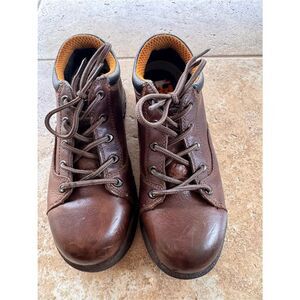 Timberland PRO 63189 Women's Safety Toe Brown Leather Work Boots SZ 8M EH Rated